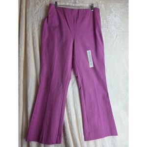 A New Day Women's Slim Ankle Pants Size 10 R Purple Elastic Waist